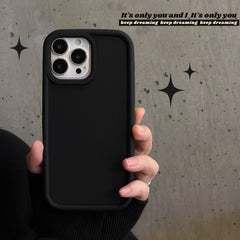 Silicone Phone Case Frosted Skin Feeling Full-cover Solid Color Couple