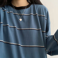 Full Sleeves Oversized Stripped T-Shirt Unisex