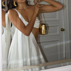 Vest Two-Piece Set for Beach and Party Wear