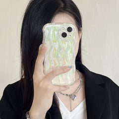 Laser Color Plated Wave Pattern Phone Case