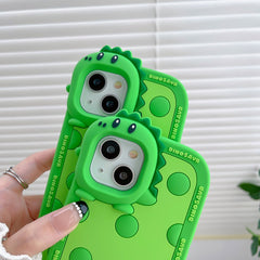 Green Dinosaur Lens Phone Case Pro Silicon
