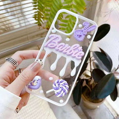 New Creative Epoxy Cream Love Phone Case Cartoon Protective Case