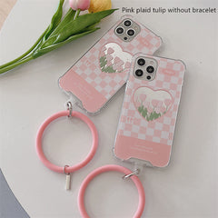 Ins Mirror Flower Bracelet Suitable For IPhone13 Mobile Phone Case