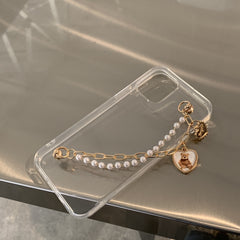 Pearl Bracelet Care Bear Phone Case Transparent Cover