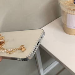 Pearl Bracelet Care Bear Phone Case Transparent Cover