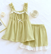 Summer Crepe Short-sleeved Shorts Ladies' Homewear