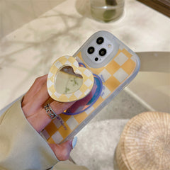 Laser Lattice Love For Makeup Mirror Phone Case