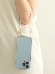 Fashionable Pearl Chain Phone Case Girl