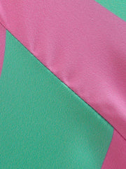 Summer European And American Style Striped Loose Printed Silk Textured Shirt For Women