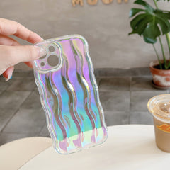 Laser Color Plated Wave Pattern Phone Case