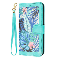 Small Floral Flip Leather Case Lanyard Phone Case