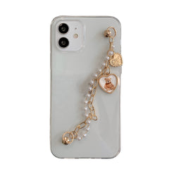 Pearl Bracelet Care Bear Phone Case Transparent Cover