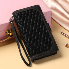 Crossbody Plaid Multi-functional Zipper Bag Mobile Phone Case