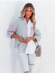 Multi Colour Patched Shirt For Men&Women Relaxed-Fit