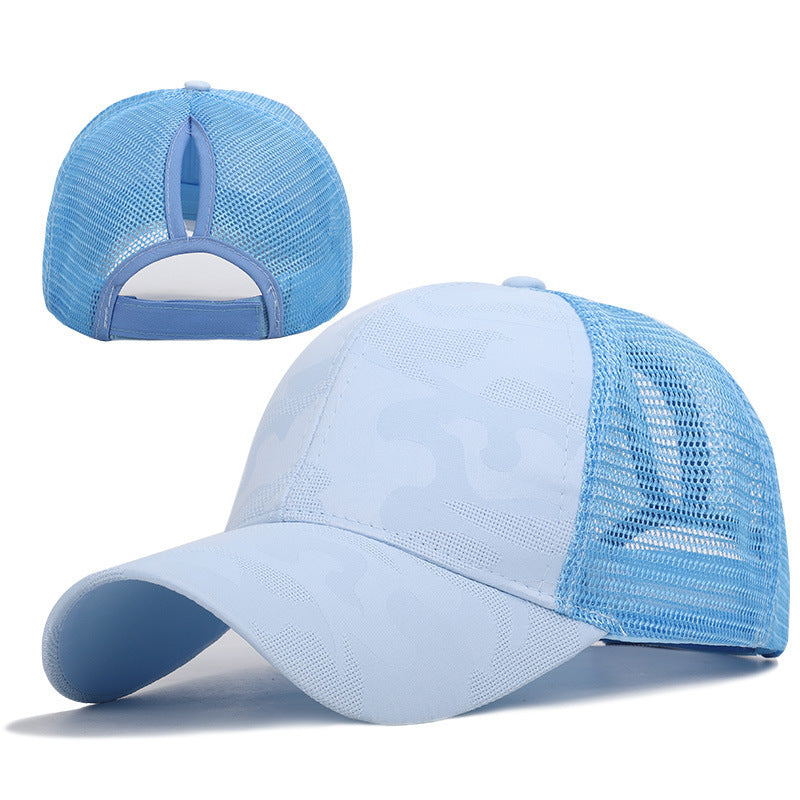 Outdoor Running Fitness High Ponytail Caps for Women's