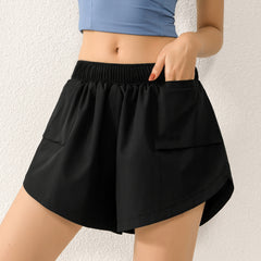 Running Quick-drying Gym Clothes Anti-failure Pocket Yoga Pants Outer Wear Training Sports Shorts Women Summer