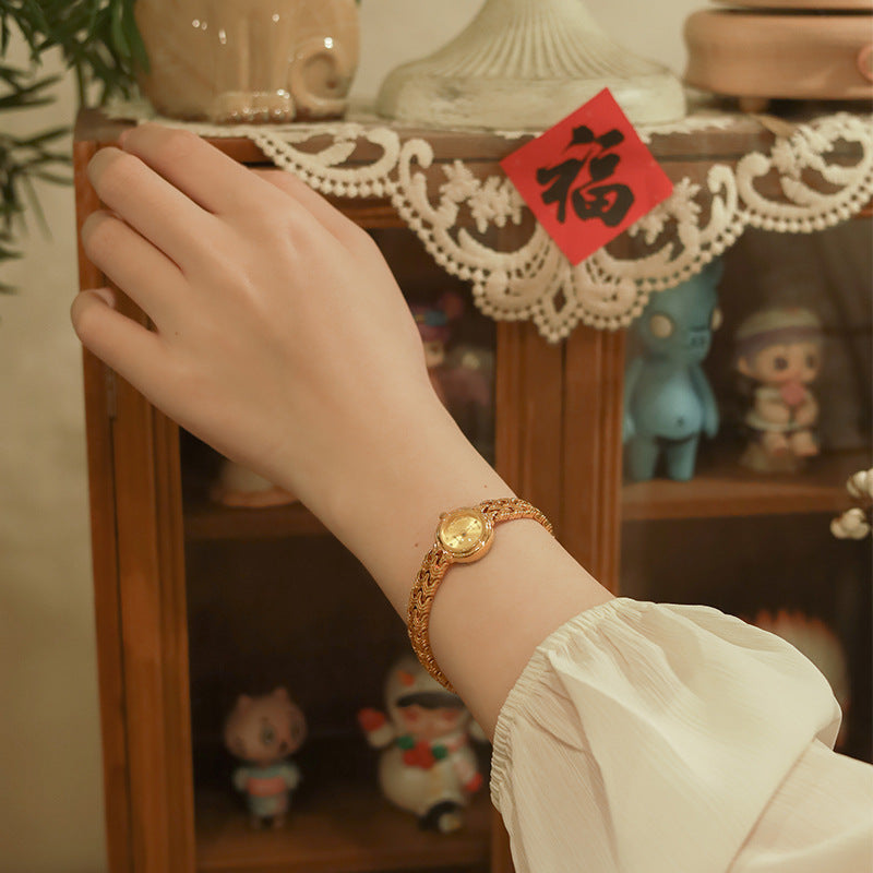Woven Copper Strip Medieval Watch for women