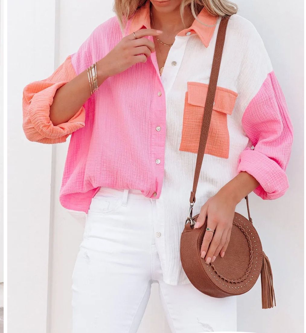 Multi Colour Patched Shirt For Men&Women Relaxed-Fit
