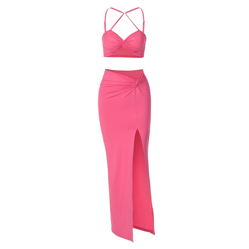 Slim Slit Skirt Set For Women