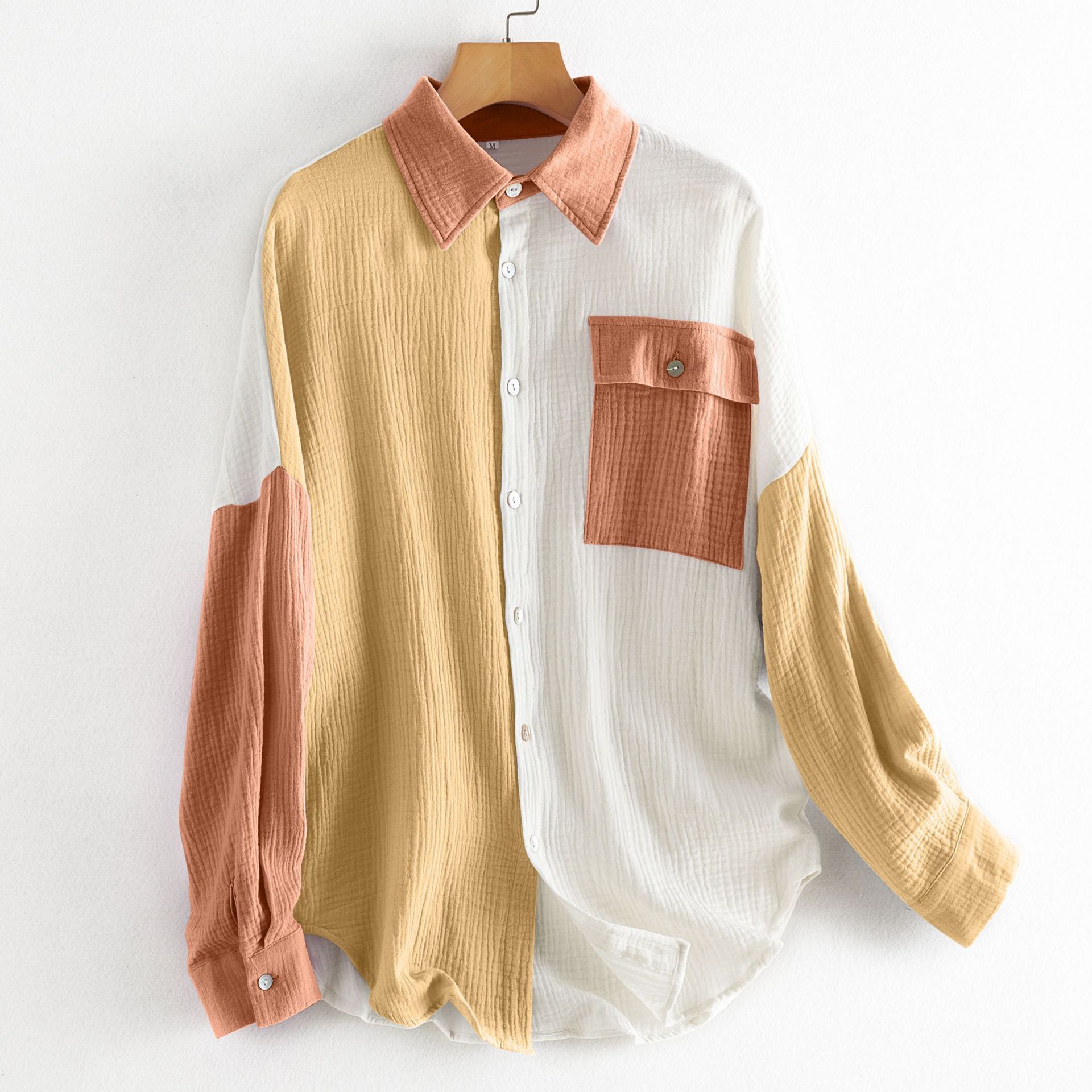Multi Colour Patched Shirt For Men&Women Relaxed-Fit