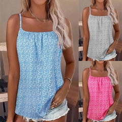 Casual Small Floral Strap Women's Top by Waves Clothing