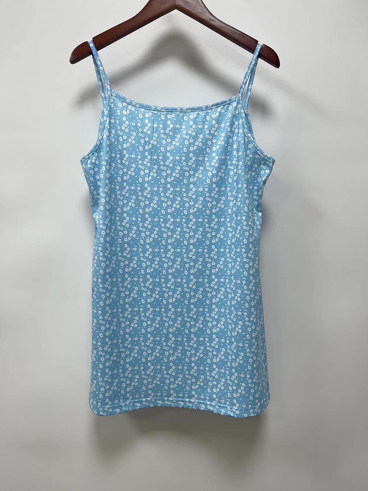 Casual Small Floral Strap Women's Top by Waves Clothing