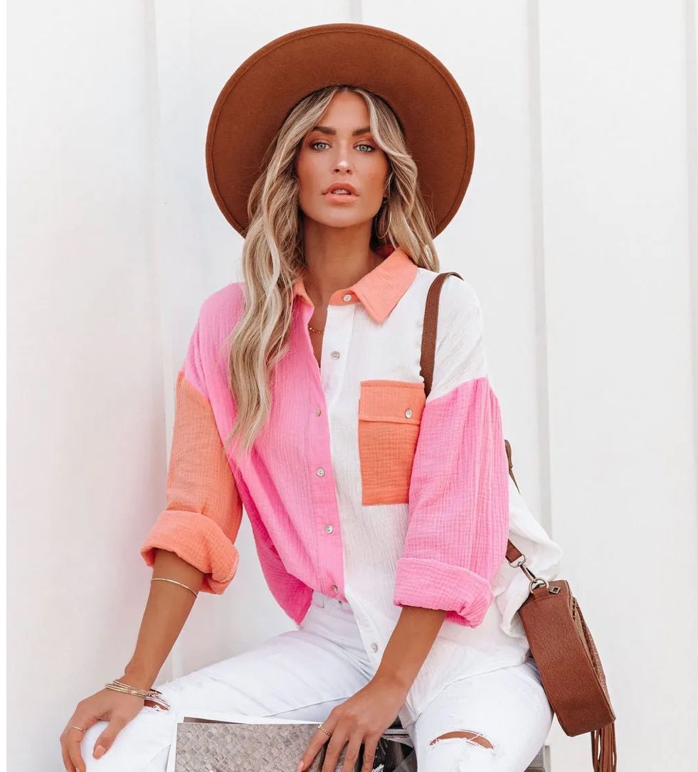 Multi Colour Patched Shirt For Men&Women Relaxed-Fit