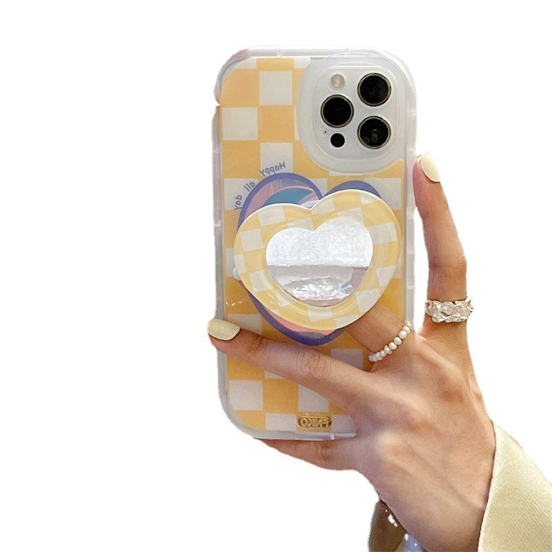 Laser Lattice Love For Makeup Mirror Phone Case