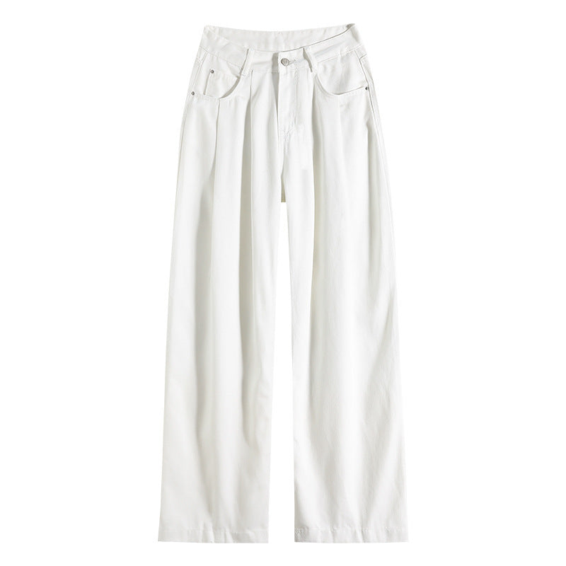 Waist Loose Lengthened Wide Leg Pants Three-proof Fabric Jeans