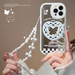 Phone Cover With Hand Made Bracelet ||Glossy Reflective 360 Protection