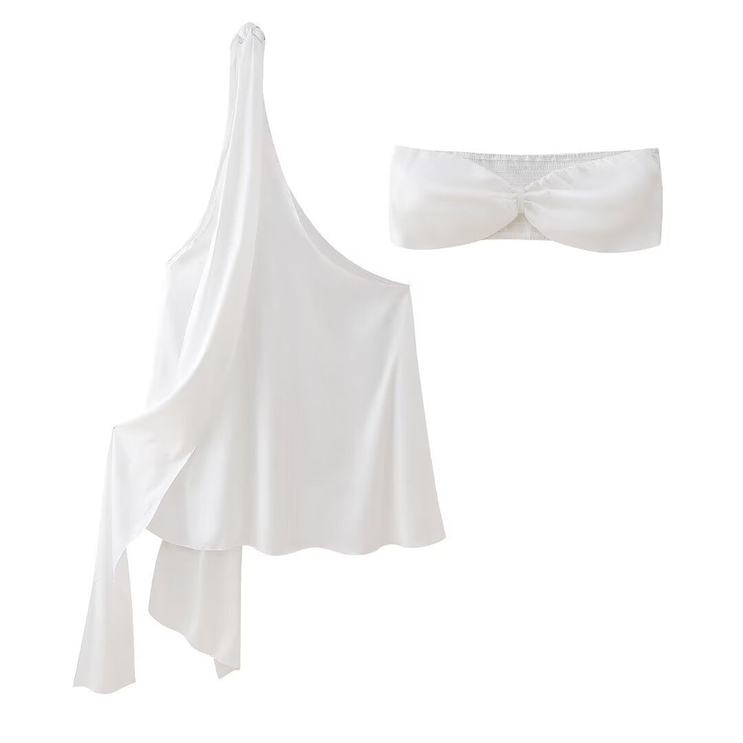 Vest Two-Piece Set for Beach and Party Wear