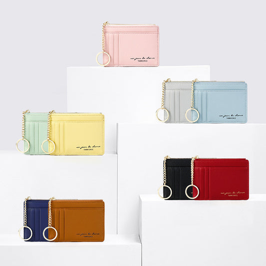 Korean Mini Keychain Small Wallet With Multiple Card Slots