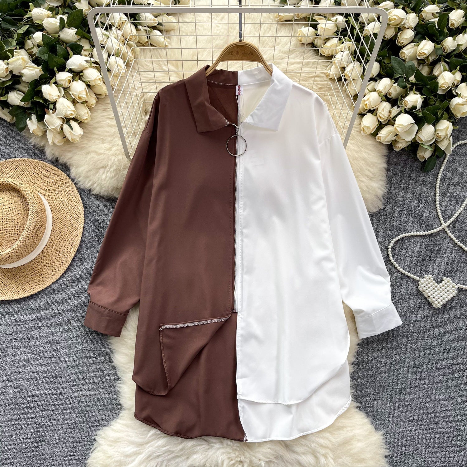 France Style Multi-Coloured Shirt For Women