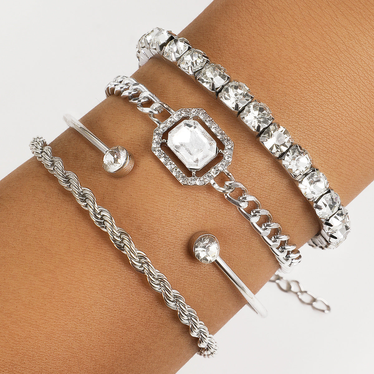 4-Piece Bohemian Design Bracelet Set For Women by Waves Clothing