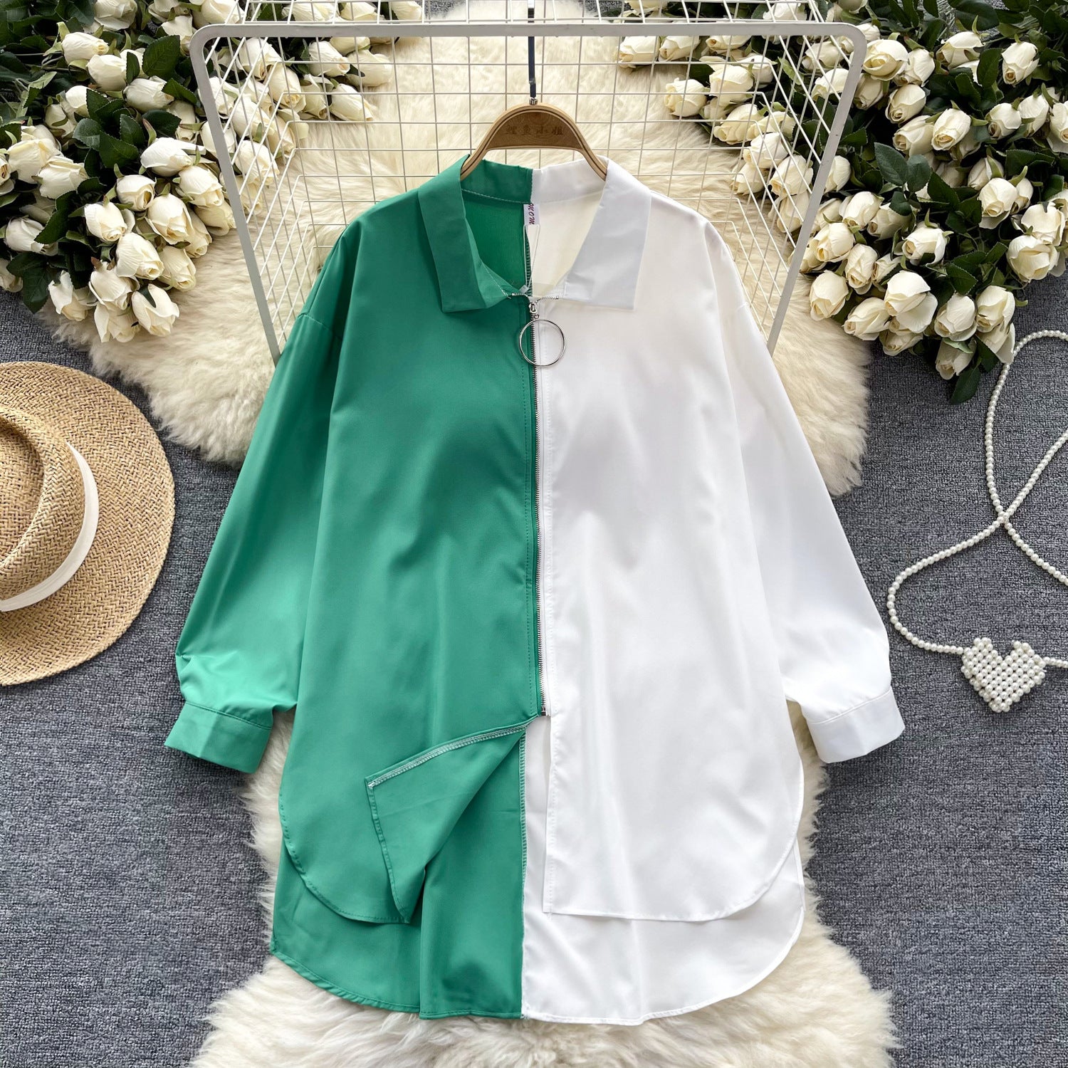 France Style Multi-Coloured Shirt For Women