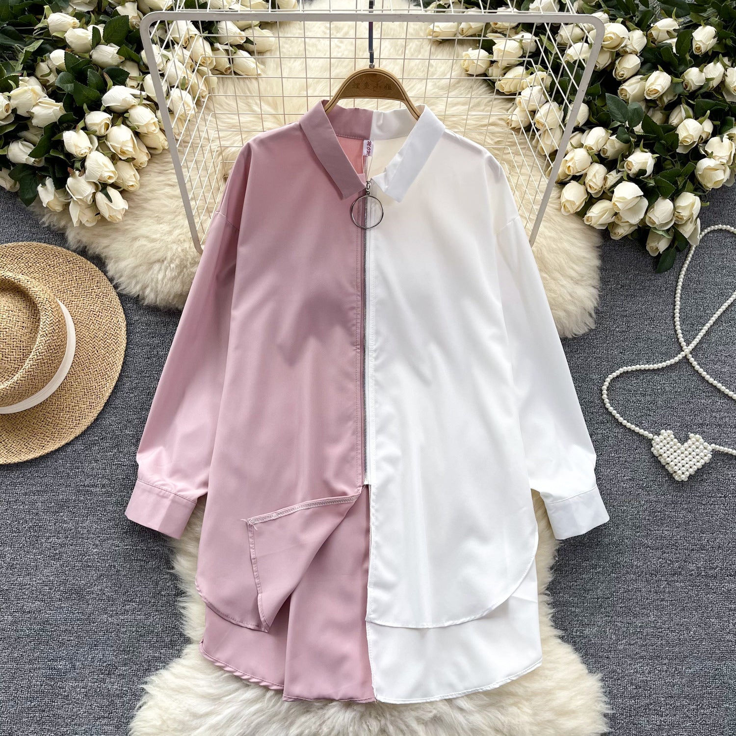 France Style Multi-Coloured Shirt For Women