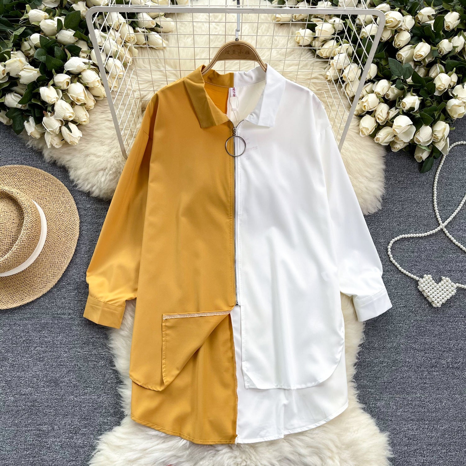 France Style Multi-Coloured Shirt For Women