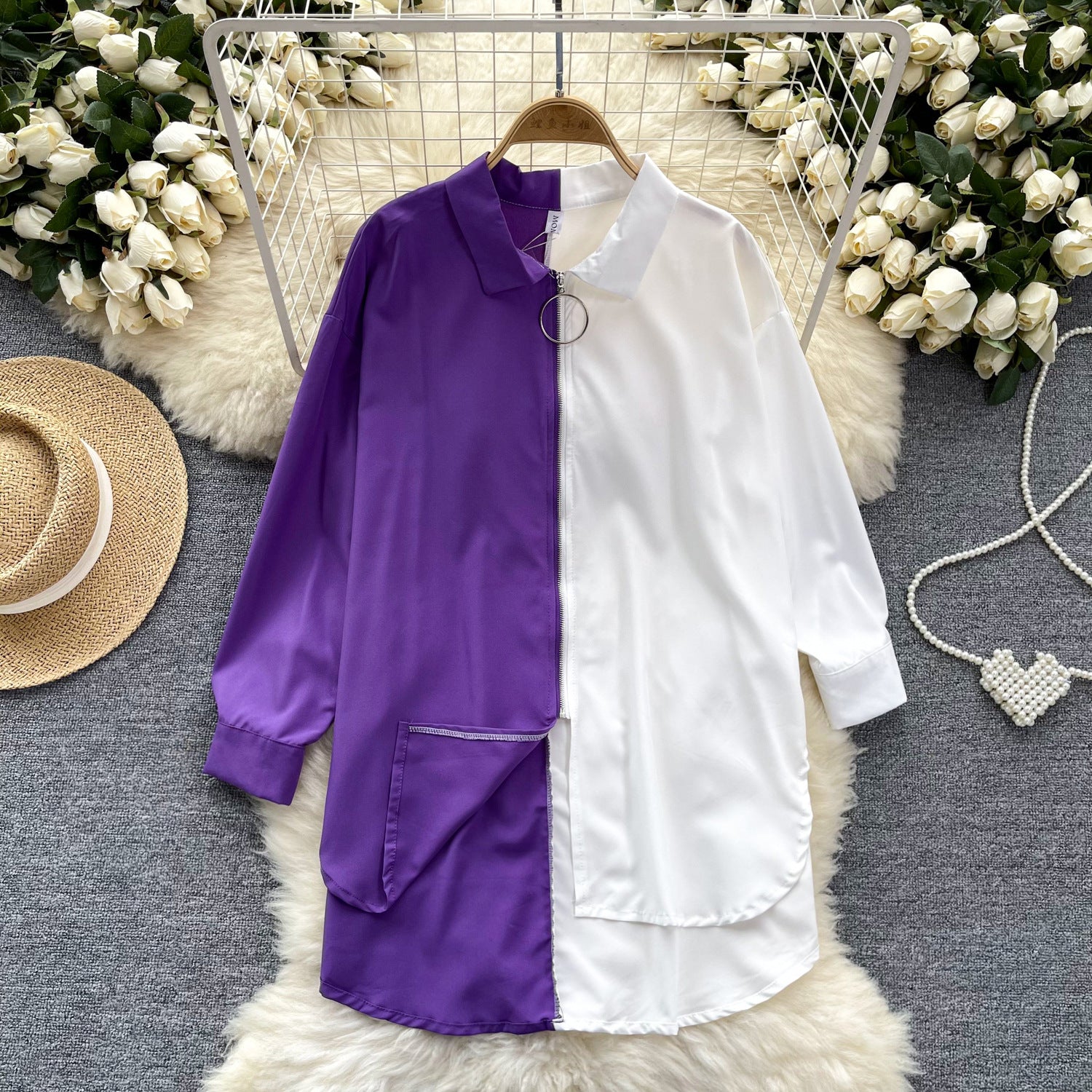 France Style Multi-Coloured Shirt For Women