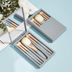 Make-up Brush Include 5 Different Brushes And Compaq Handy Mirror  Outdoor Set