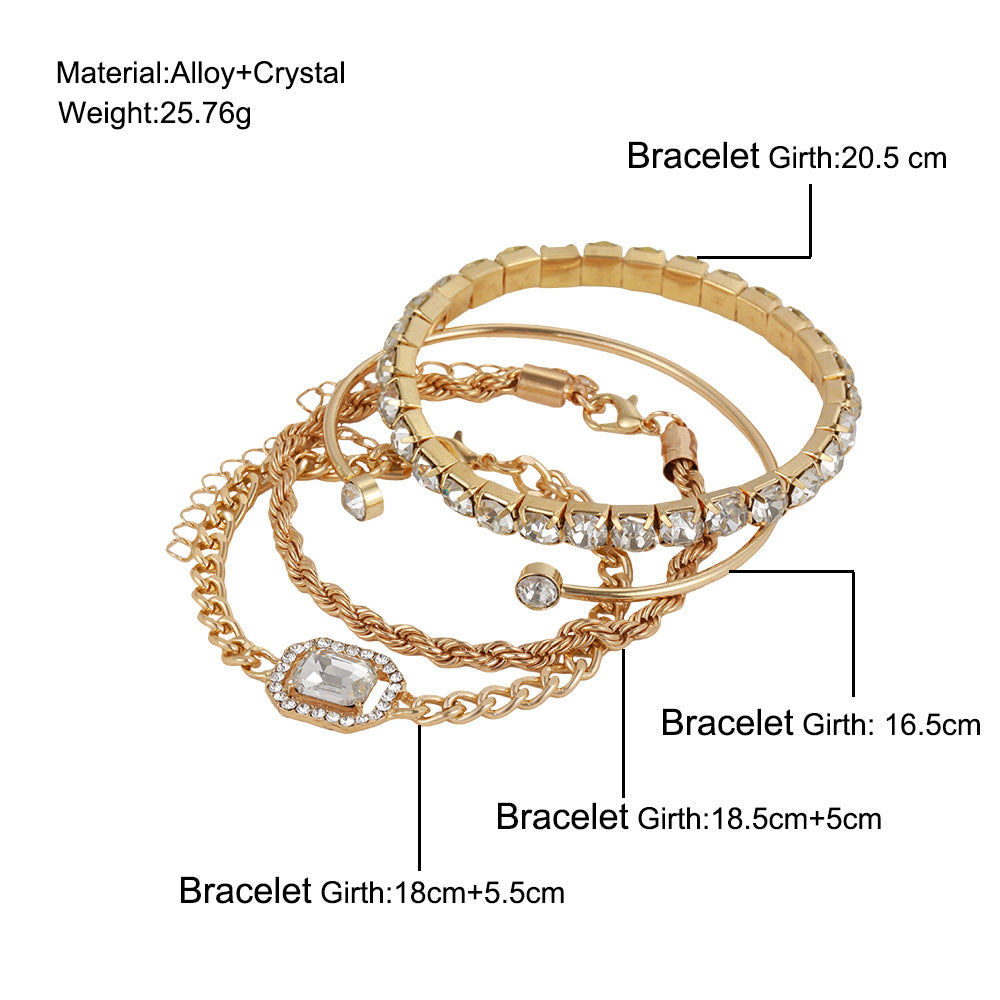 4-Piece Bohemian Design Bracelet Set For Women by Waves Clothing