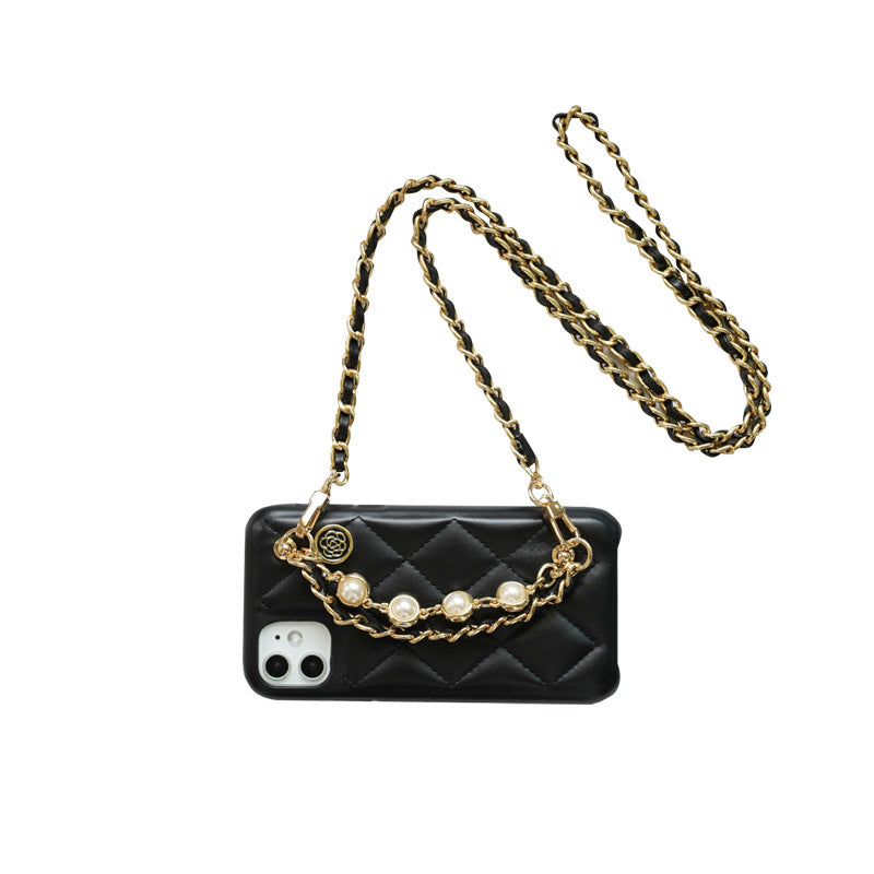 Ladies Suitable For Small Xiangfeng Pearl Messenger Chain Mobile Phone Case