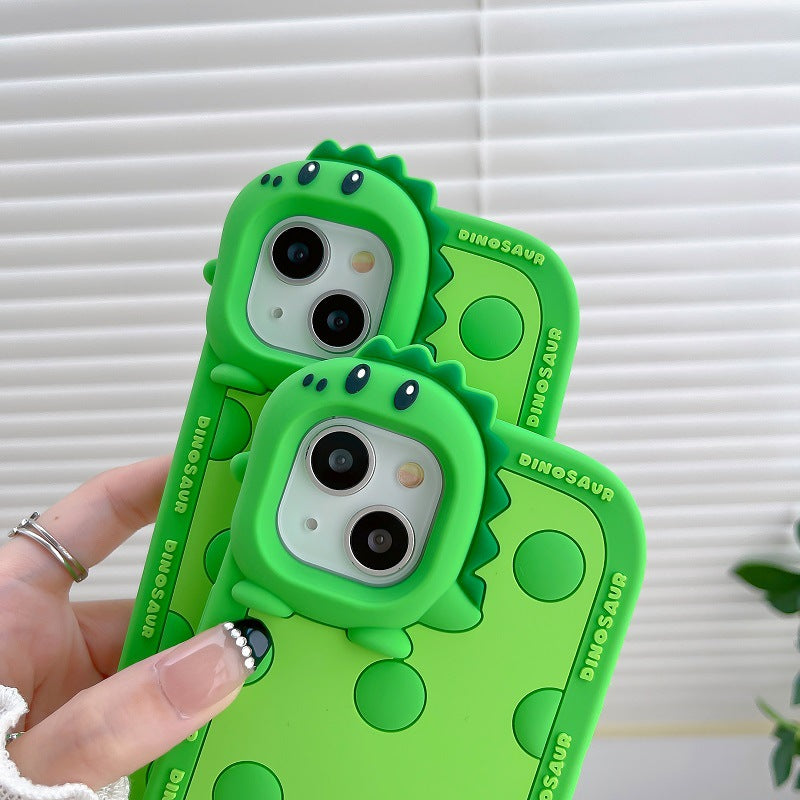 Green Dinosaur Lens Phone Case Pro Silicon
