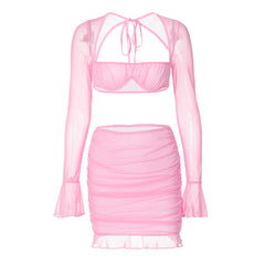 Women's Tight-fitting Hip Skirt Two-piece Set