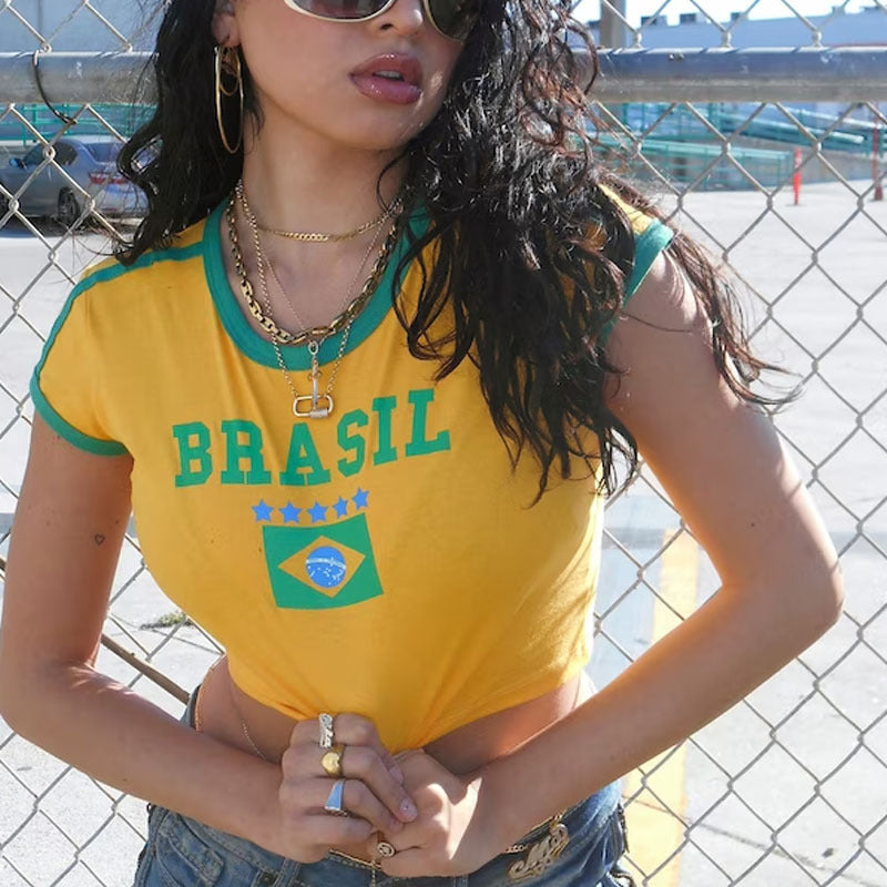 Spring New Women's Clothing Short Sleeve Crew Neck Casual