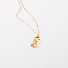 Moon Style Retro Temperament Titanium Steel Gold Plated Necklace